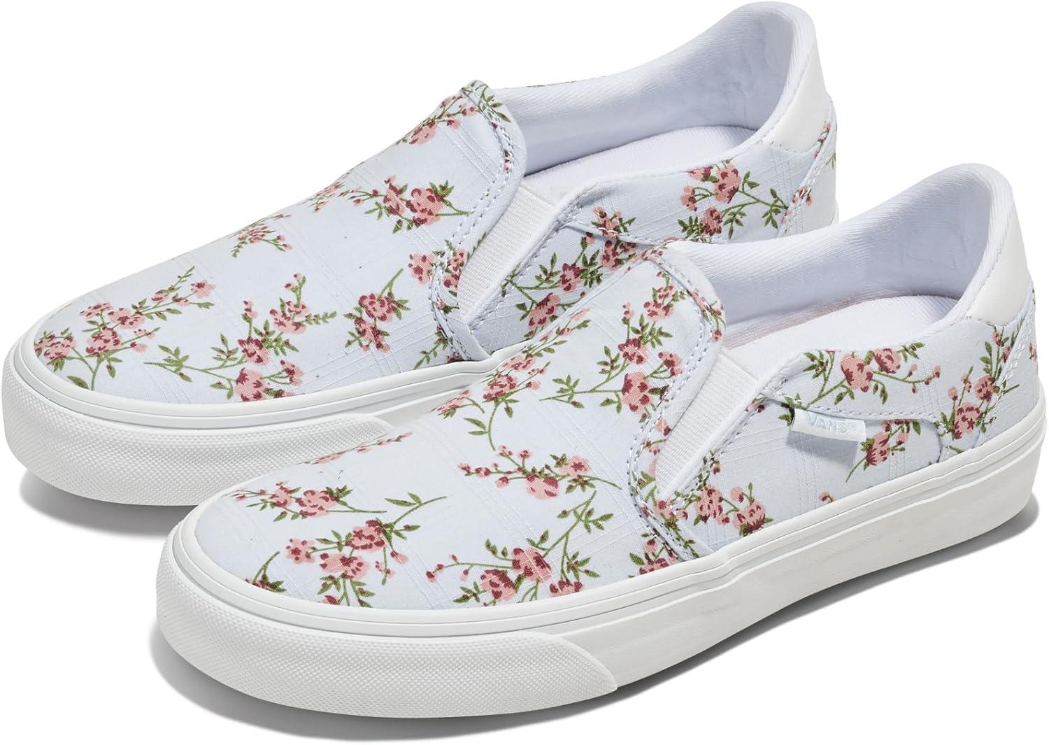 imageVans Womens Asher Deluxe Slipon ShoeSweet Floral Dawn Mist