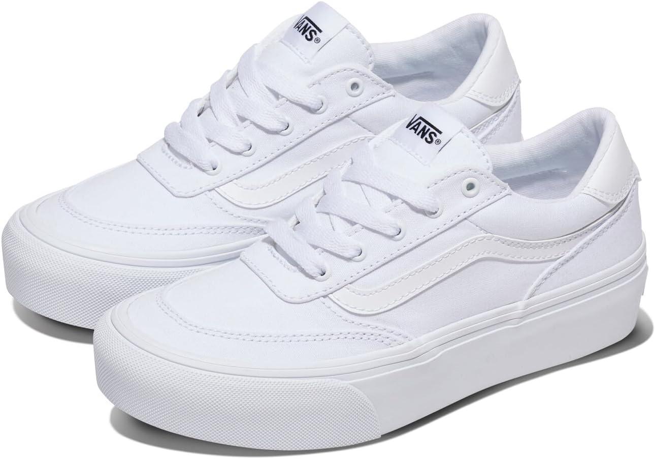 imageVans Womens Brooklyn Ls Platform ShoeCanvas WhiteWhite