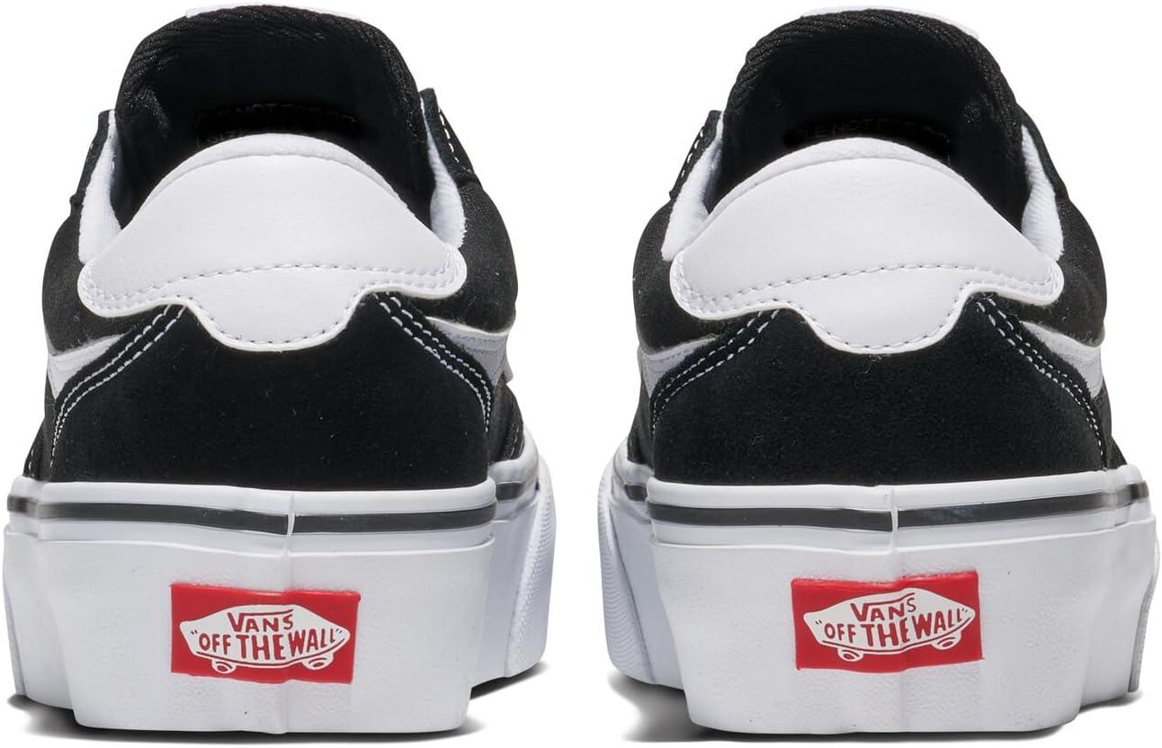 imageVans Womens Brooklyn Ls Platform ShoeSuedeCanvas BlackWhite