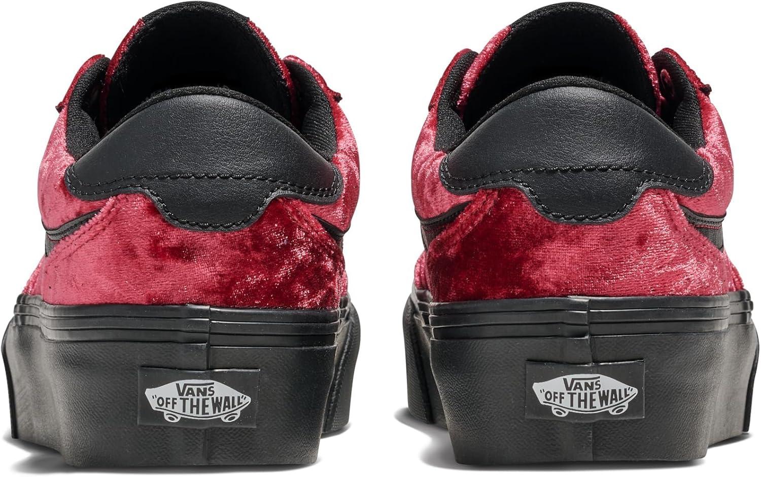 imageVans Womens Brooklyn Ls Platform ShoeVelvet Dark Red