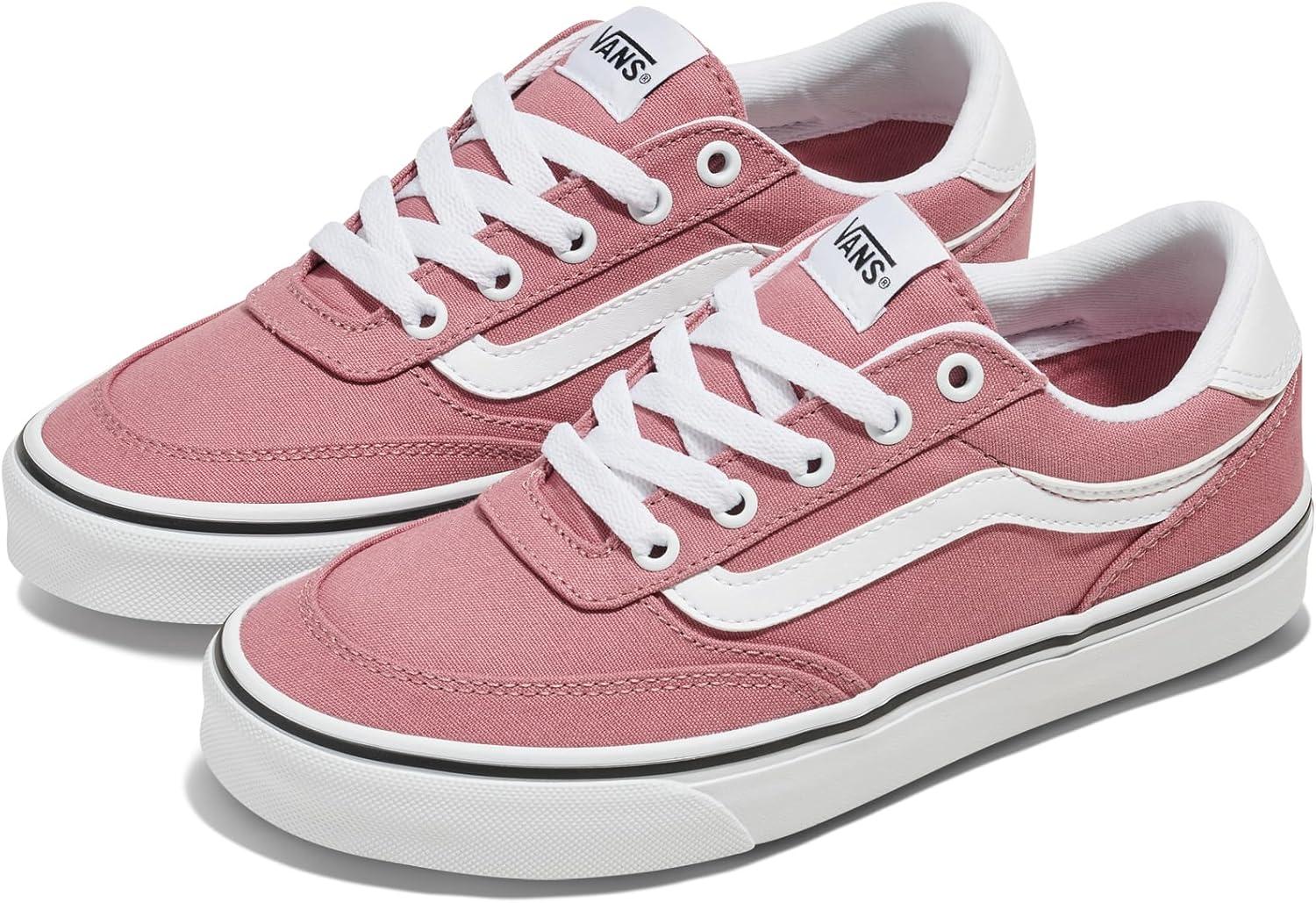 imageVans Womens Brooklyn Ls Shoe Lowtop Sneakers for Everyday Wear Walking Work amp FashionCanvas Dusky Rose