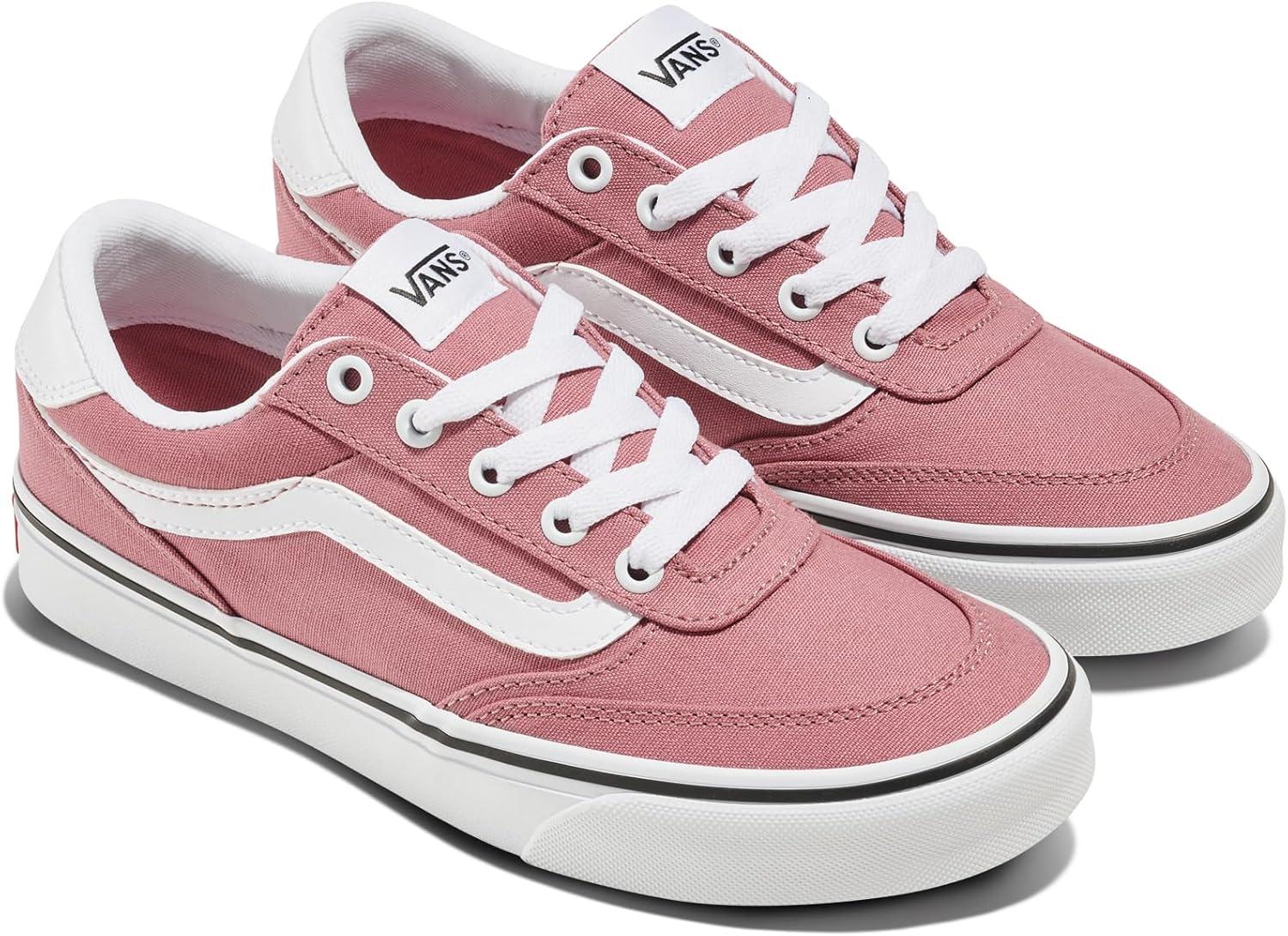 imageVans Womens Brooklyn Ls Shoe Lowtop Sneakers for Everyday Wear Walking Work amp FashionCanvas Dusky Rose