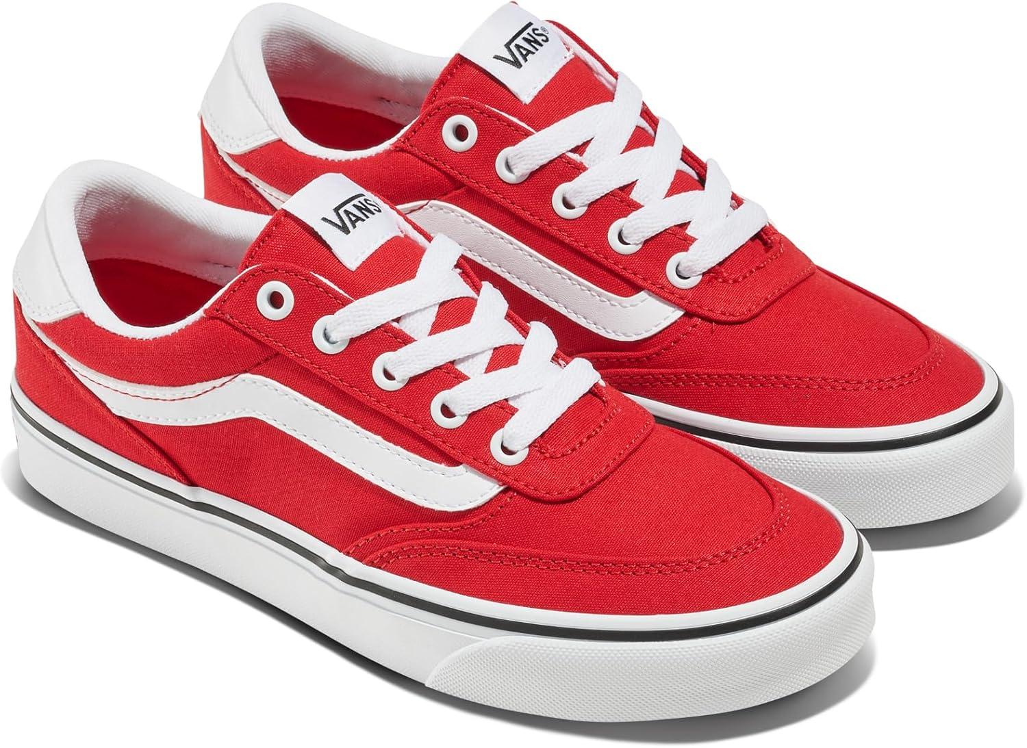 imageVans Womens Brooklyn Ls Shoe Lowtop Sneakers for Everyday Wear Walking Work amp FashionCanvas Sunset Ruby