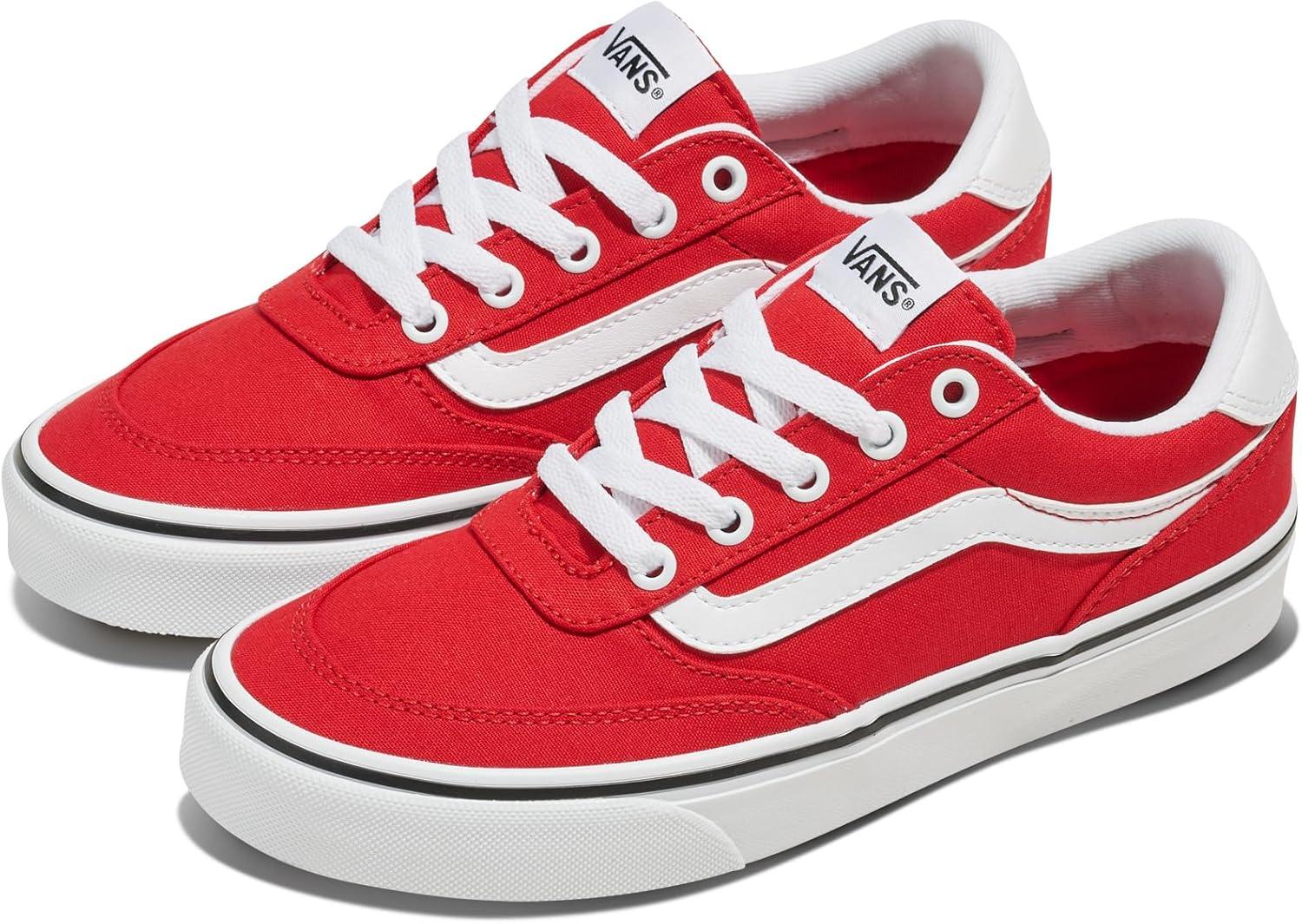 imageVans Womens Brooklyn Ls Shoe Lowtop Sneakers for Everyday Wear Walking Work amp FashionCanvas Sunset Ruby