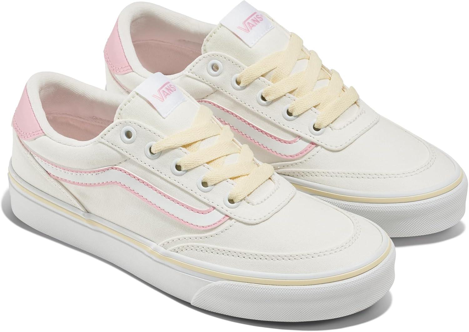 imageVans Womens Brooklyn Ls Shoe Lowtop Sneakers for Everyday Wear Walking Work amp FashionPastel Pop Blanc De Blanc