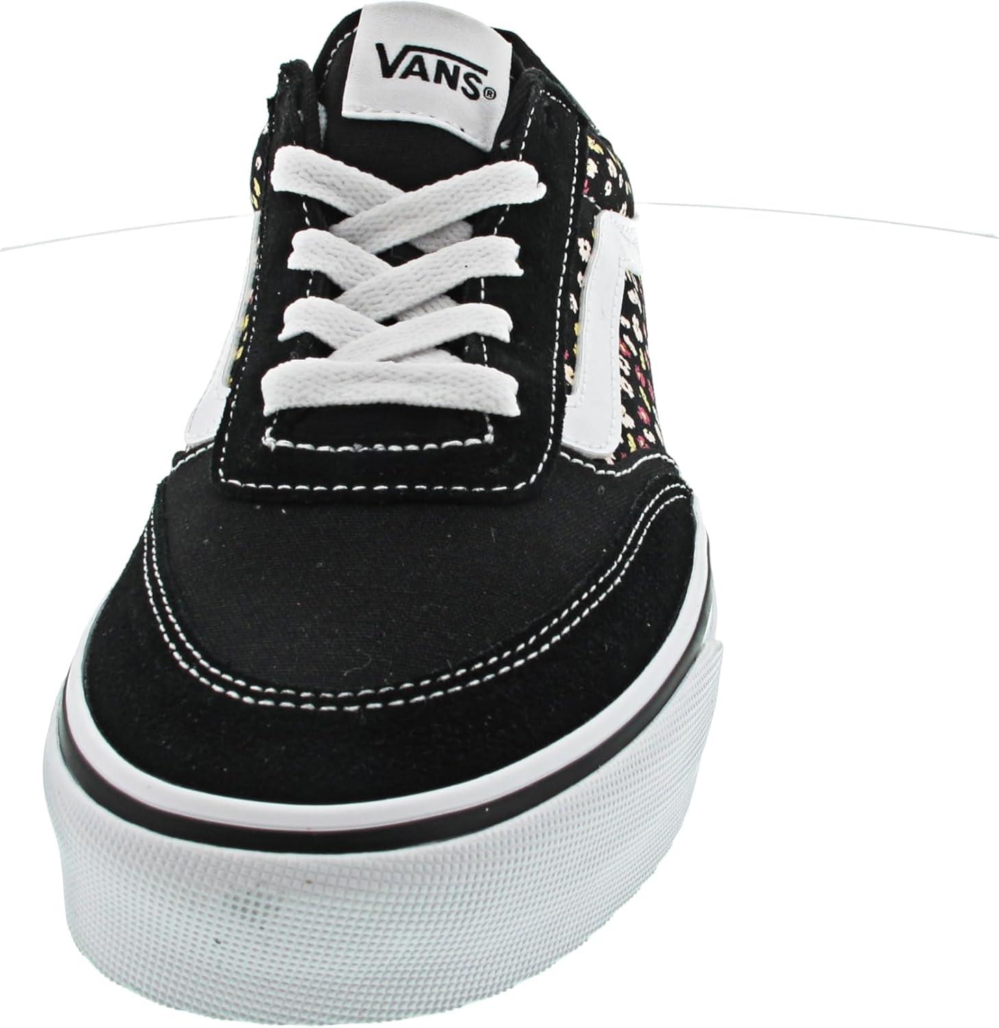 imageVans Womens Brooklyn Ls Shoe Lowtop Sneakers for Everyday Wear Walking Work amp FashionSuede Canvas Black Floral Pattern
