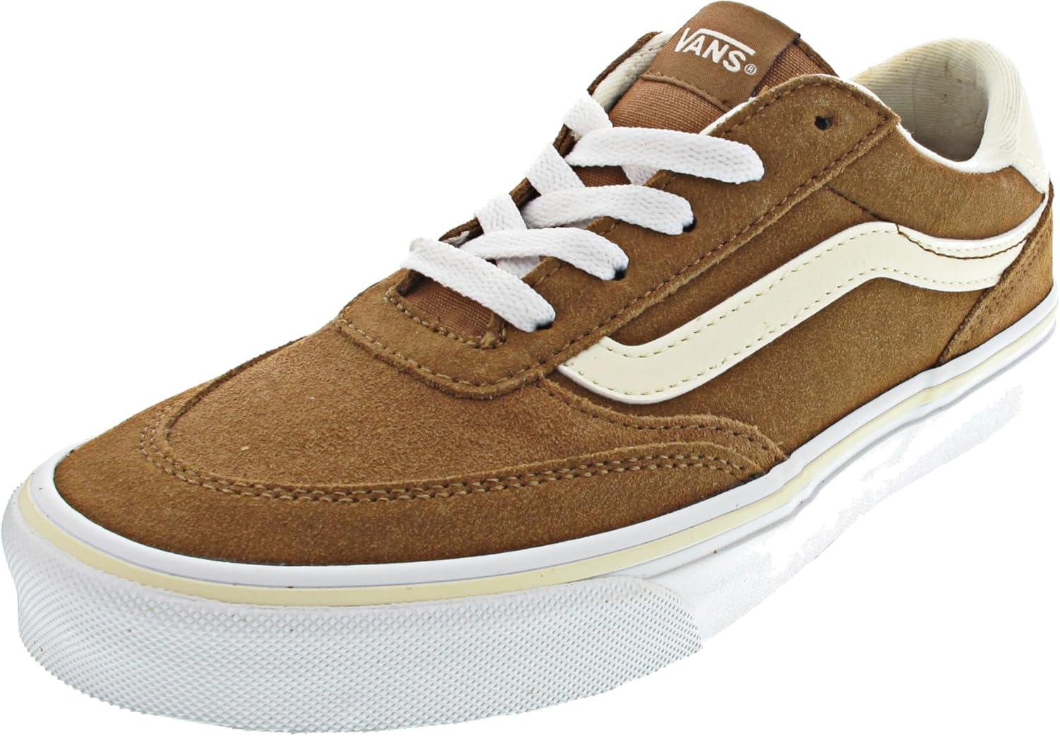 imageVans Womens Brooklyn Ls Shoe Lowtop Sneakers for Everyday Wear Walking Work amp FashionSuede Chipmunk