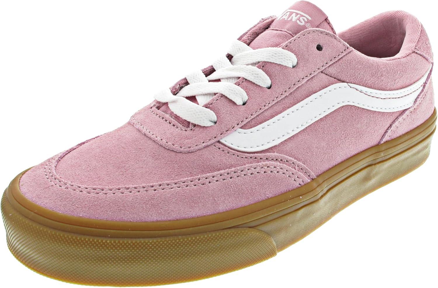imageVans Womens Brooklyn Ls Shoe Lowtop Sneakers for Everyday Wear Walking Work amp FashionSuede Gum Pink Dawn