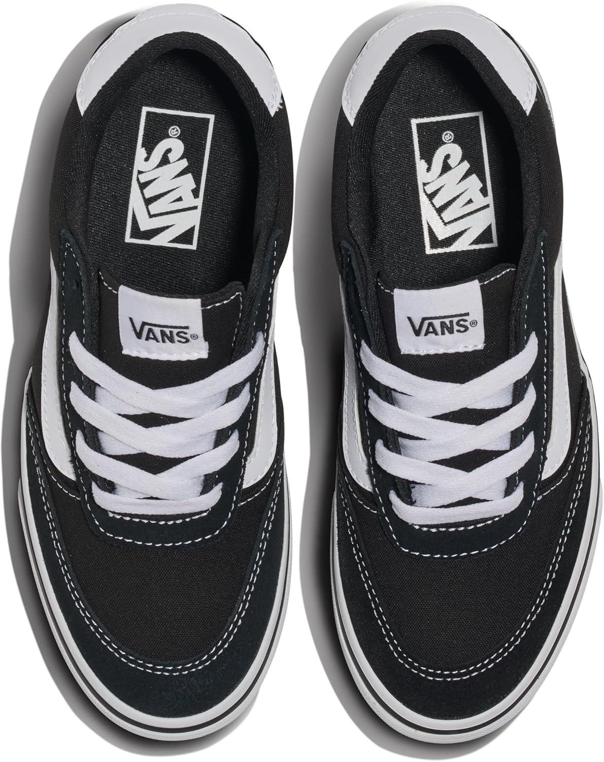 imageVans Womens Brooklyn Ls Shoe Lowtop Sneakers for Everyday Wear Walking Work amp FashionSuedeCanvas BlackWhite
