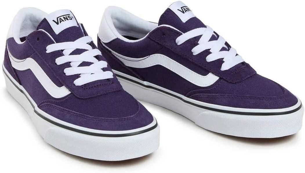 imageVans Womens Brooklyn Ls Shoe Lowtop Sneakers for Everyday Wear Walking Work amp FashionSuedeCanvas Gothic Grape