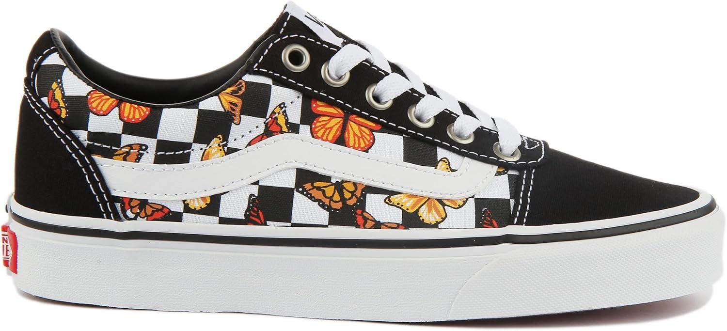 imageVans Womens Classic Slip On Platform SneakersButterfly Checker Multi White