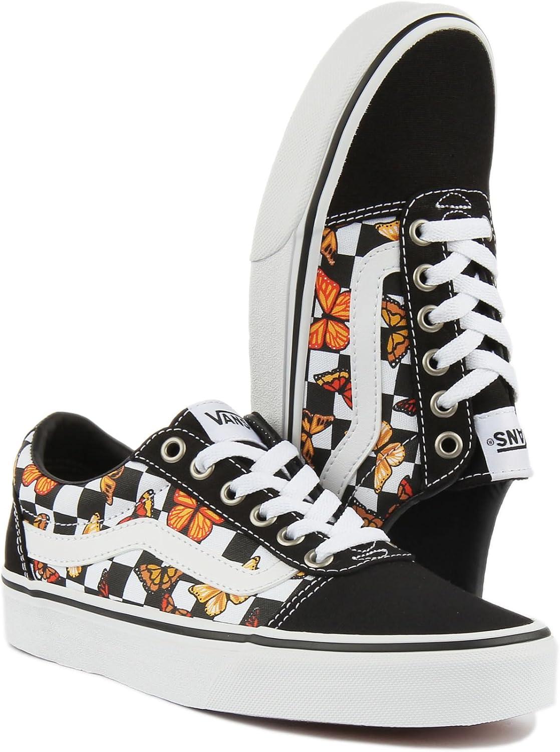 imageVans Womens Classic Slip On Platform SneakersButterfly Checker Multi White