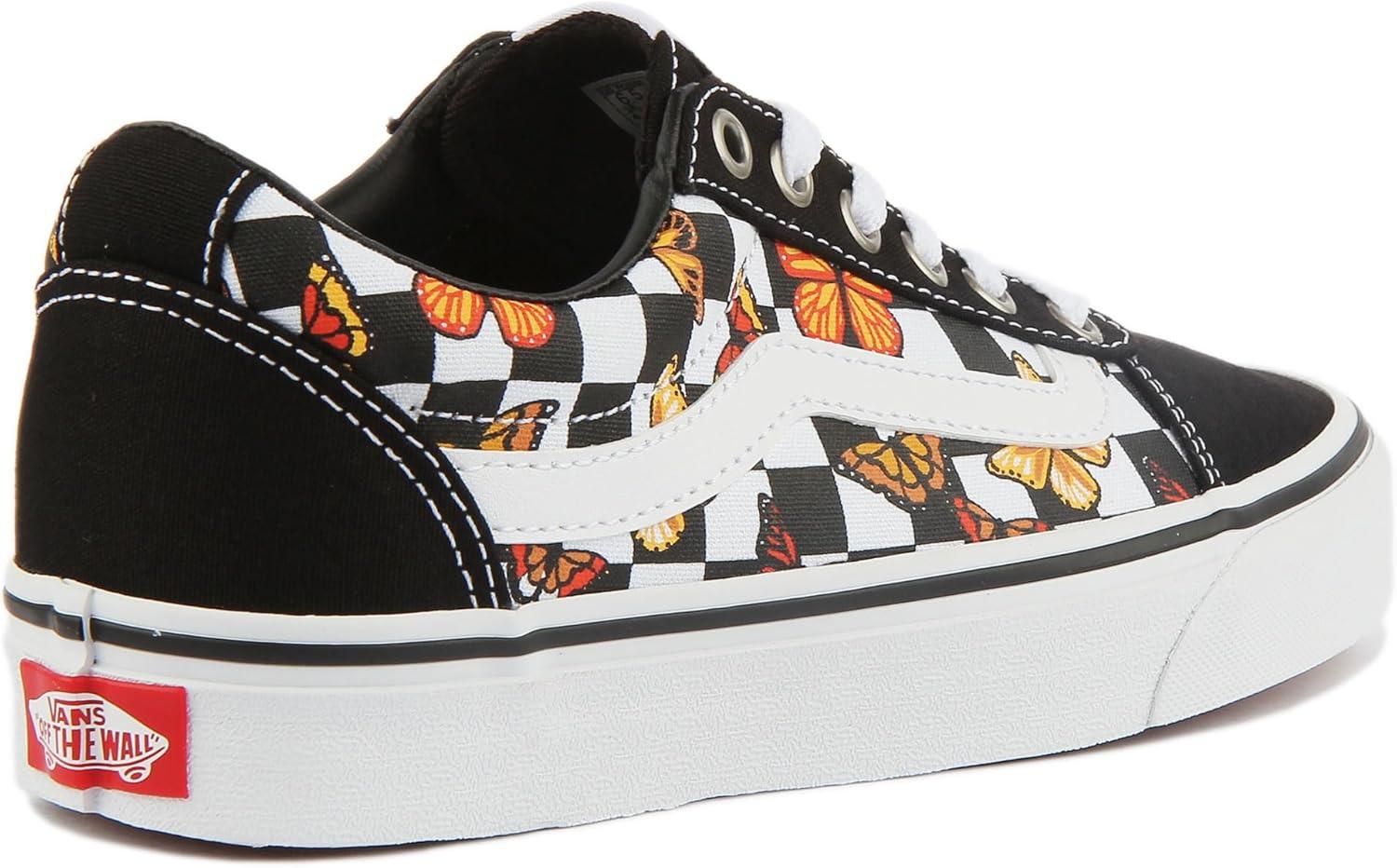 imageVans Womens Classic Slip On Platform SneakersButterfly Checker Multi White
