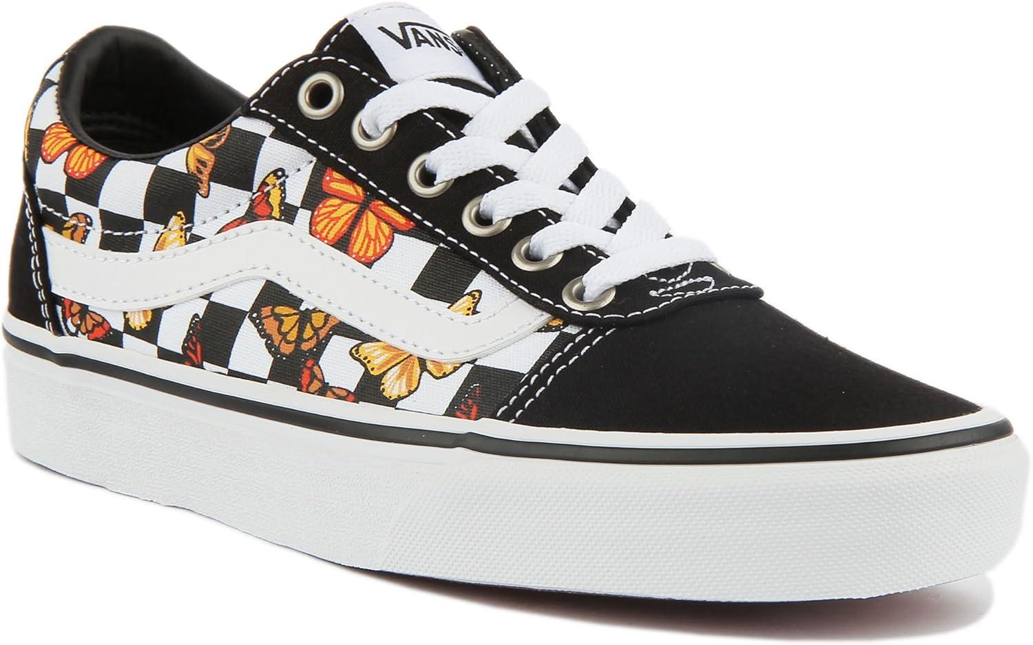 imageVans Womens Classic Slip On Platform SneakersButterfly Checker Multi White