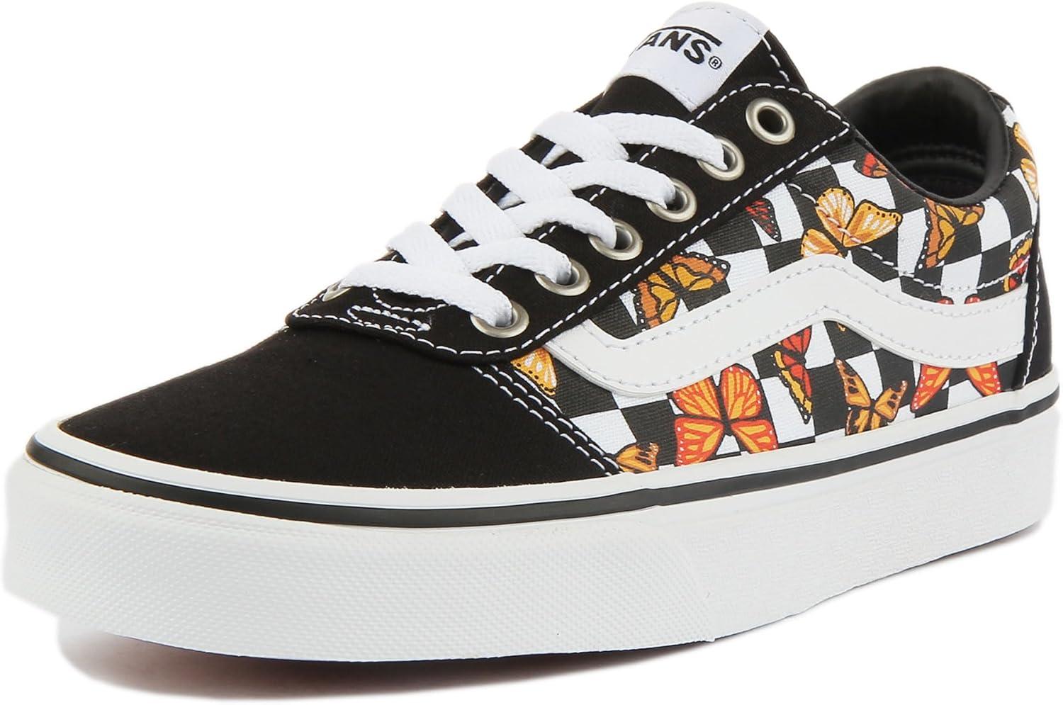 imageVans Womens Classic Slip On Platform SneakersButterfly Checker Multi White