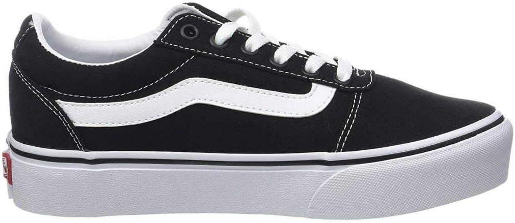 imageVans Womens Classic Slip On Platform SneakersCanvas Black White