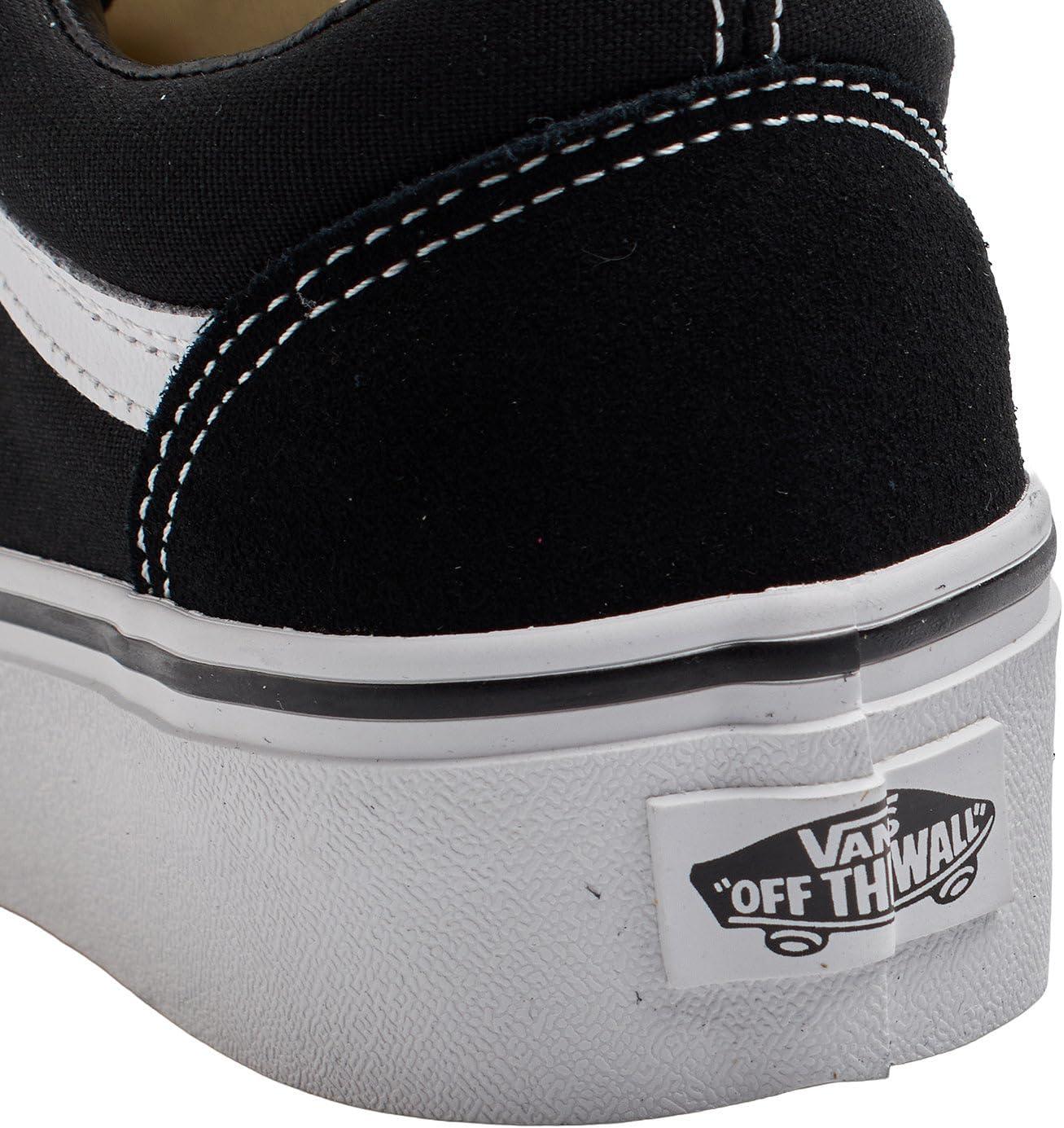 imageVans Womens Classic Slip On Platform SneakersCanvas Black White