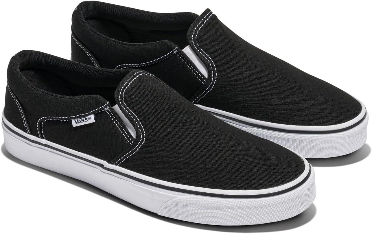 imageVans Womens Classic Slip On Platform SneakersCanvas BlackWhite