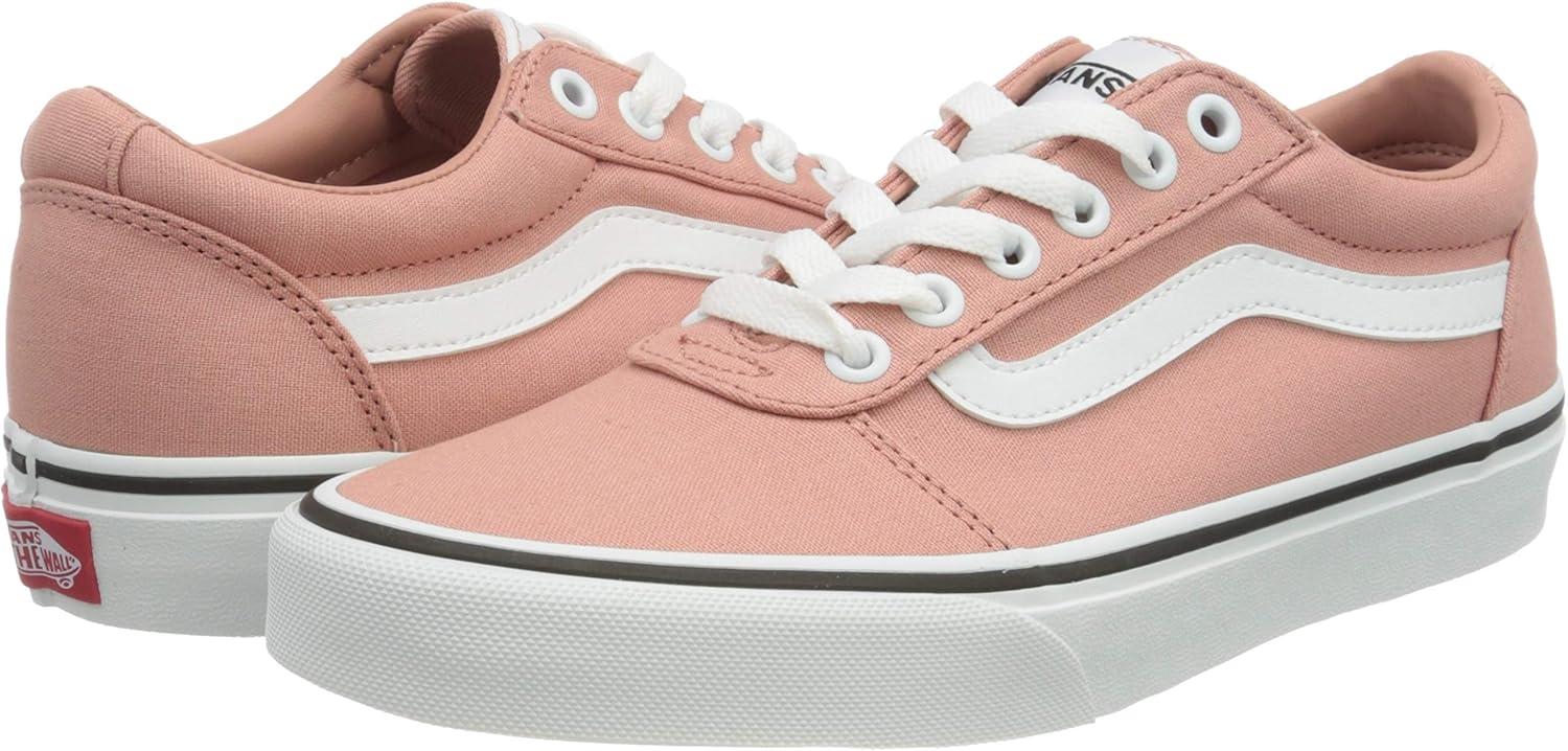 imageVans Womens Classic Slip On Platform SneakersCanvas Rose Dawn White