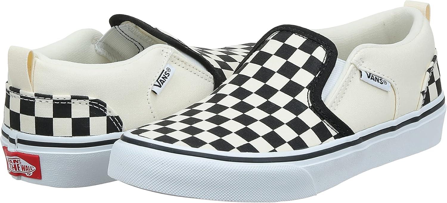 imageVans Womens Classic Slip On Platform SneakersCheckers Black Natural