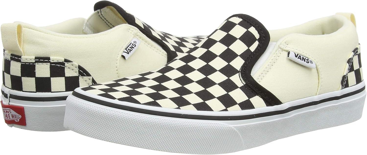 imageVans Womens Classic Slip On Platform SneakersCheckers Black Natural