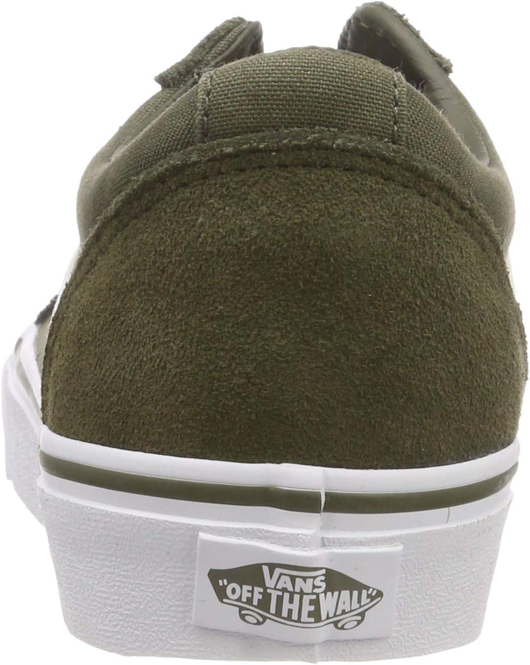 imageVans Womens Classic Slip On Platform SneakersGreen Suede Canvas Olive Qz2