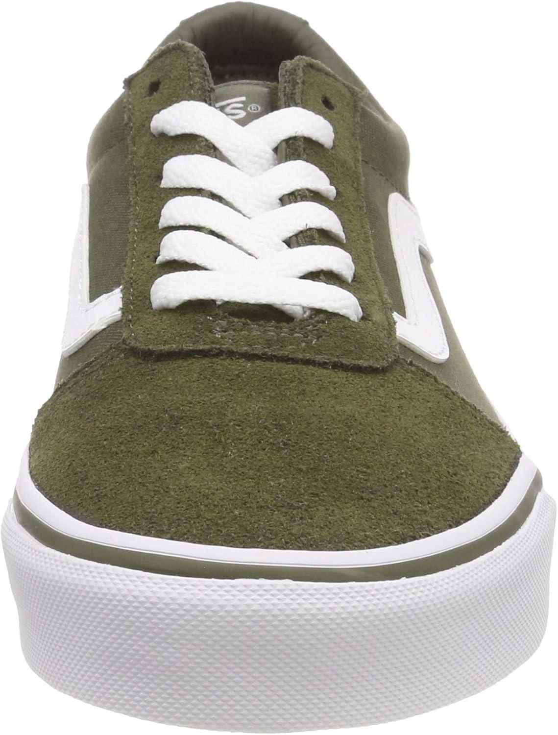 imageVans Womens Classic Slip On Platform SneakersGreen Suede Canvas Olive Qz2