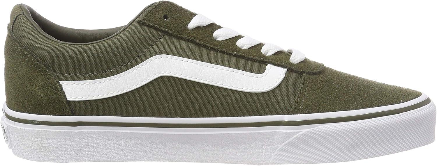 imageVans Womens Classic Slip On Platform SneakersGreen Suede Canvas Olive Qz2
