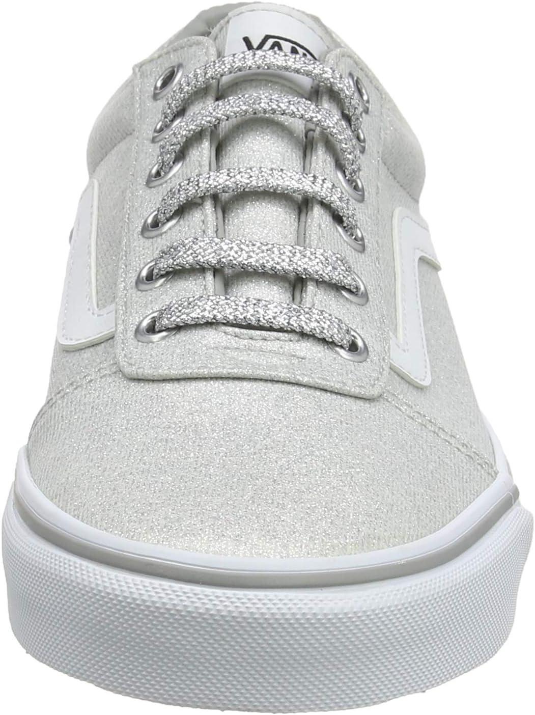 imageVans Womens Classic Slip On Platform SneakersGrey Lurex Glitter Silver V2a
