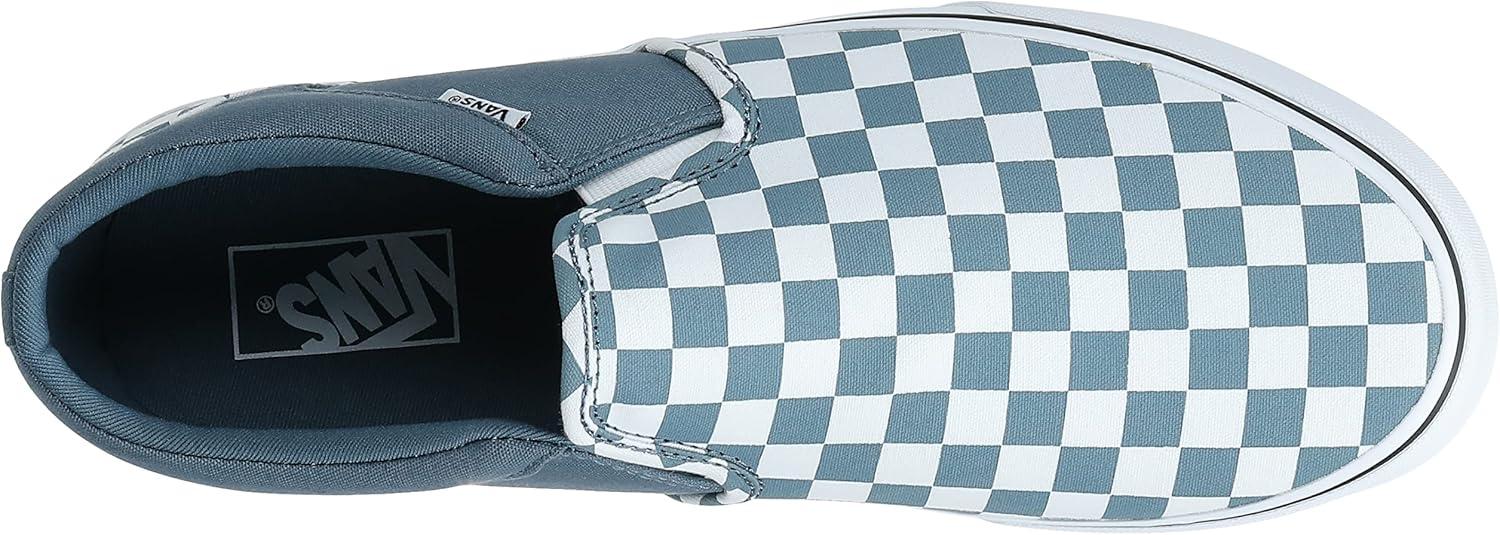 imageVans Womens Classic Slip On Platform SneakersMulticolour Checkerboard Blue Mirage White W50