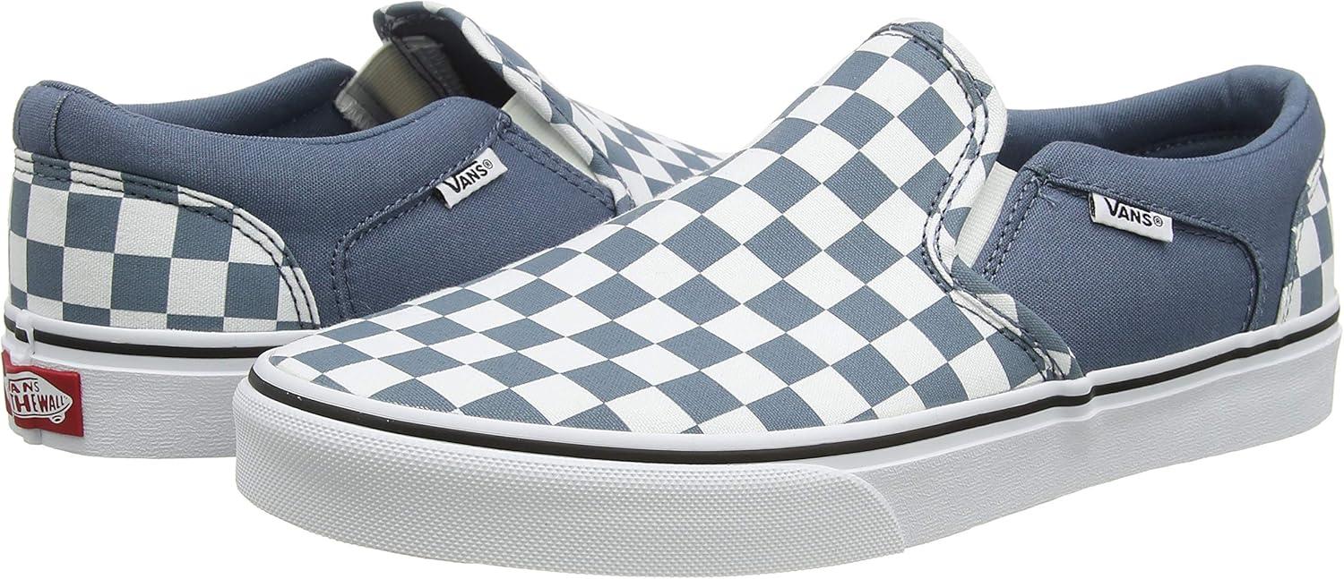 imageVans Womens Classic Slip On Platform SneakersMulticolour Checkerboard Blue Mirage White W50