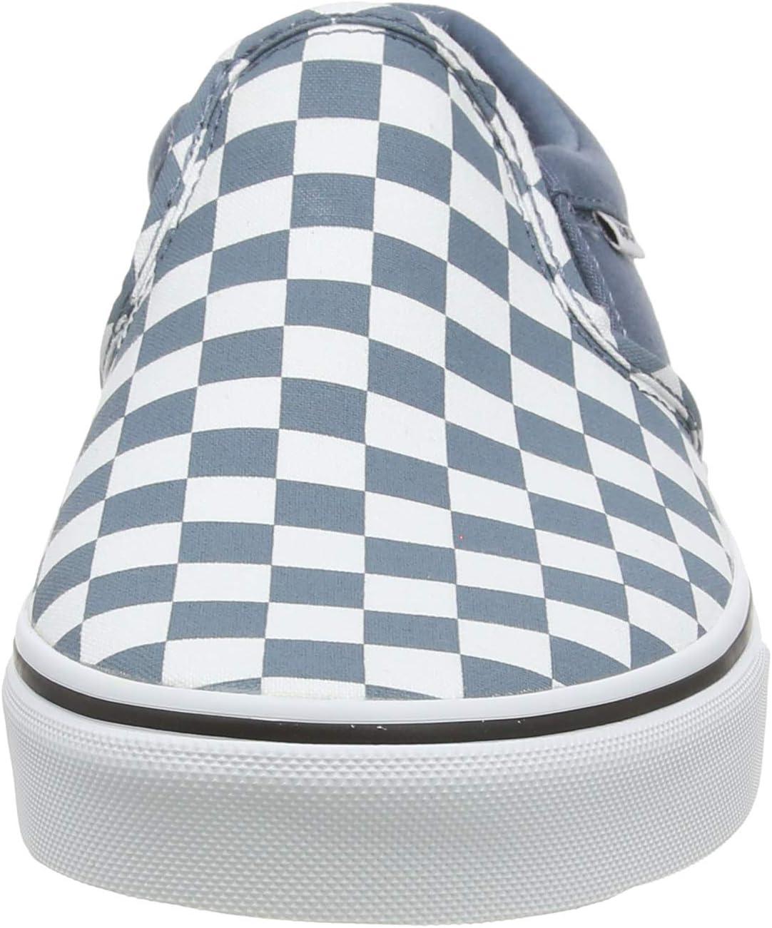 imageVans Womens Classic Slip On Platform SneakersMulticolour Checkerboard Blue Mirage White W50