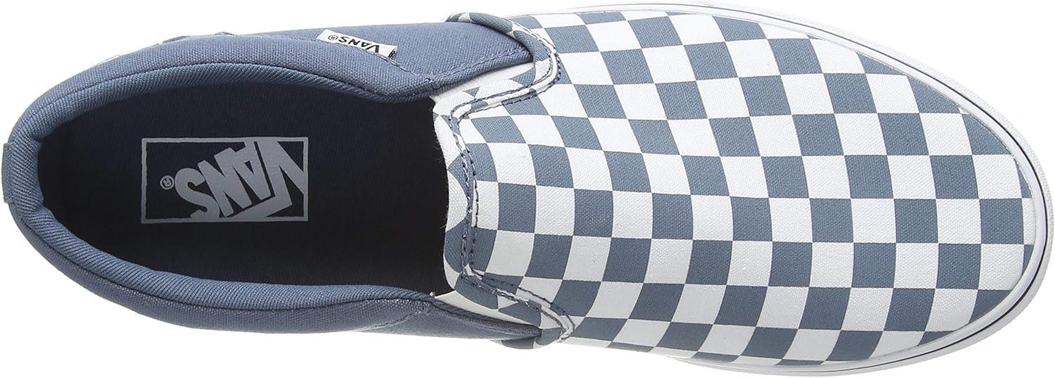 imageVans Womens Classic Slip On Platform SneakersMulticolour Checkerboard Blue Mirage White W50