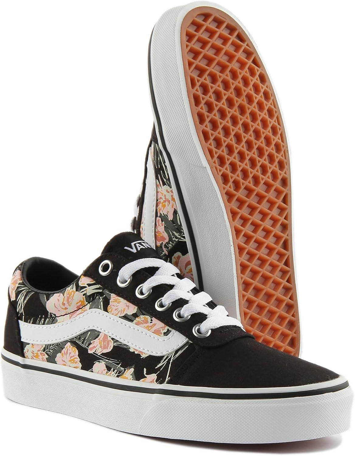 imageVans Womens Classic Slip On Platform SneakersPalm Floral Black White