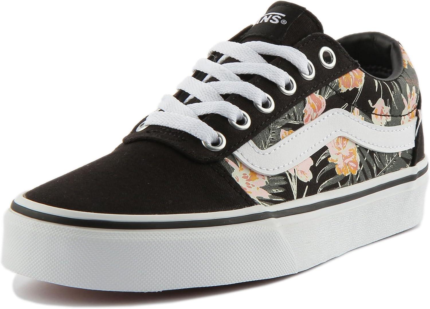 imageVans Womens Classic Slip On Platform SneakersPalm Floral Black White