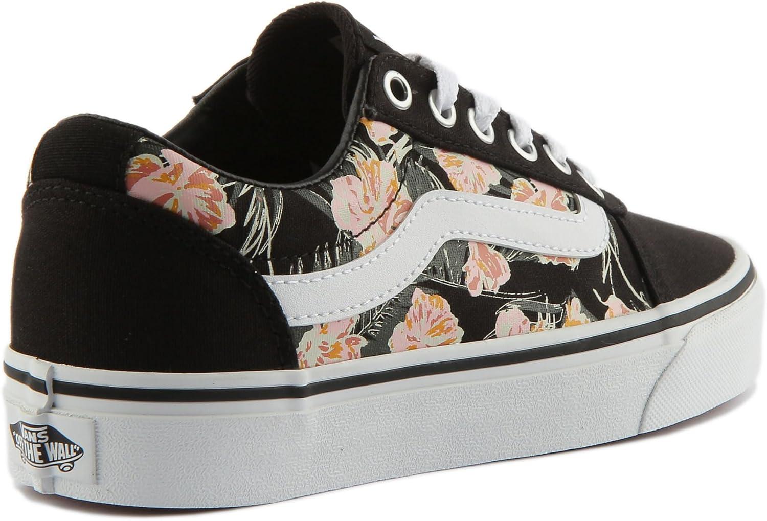 imageVans Womens Classic Slip On Platform SneakersPalm Floral Black White