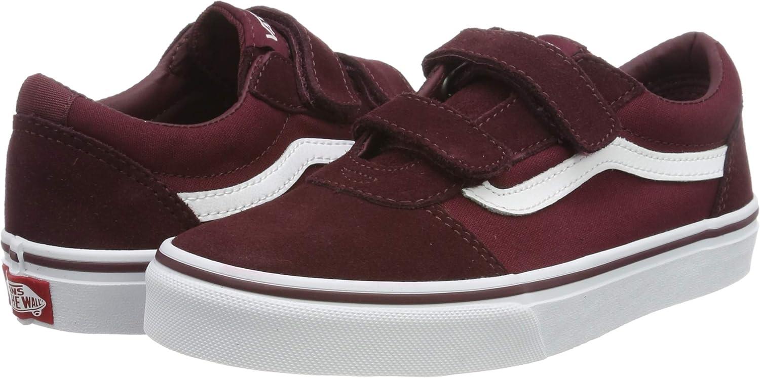 imageVans Womens Classic Slip On Platform SneakersRed Suede Canvas Port Royale White U1a