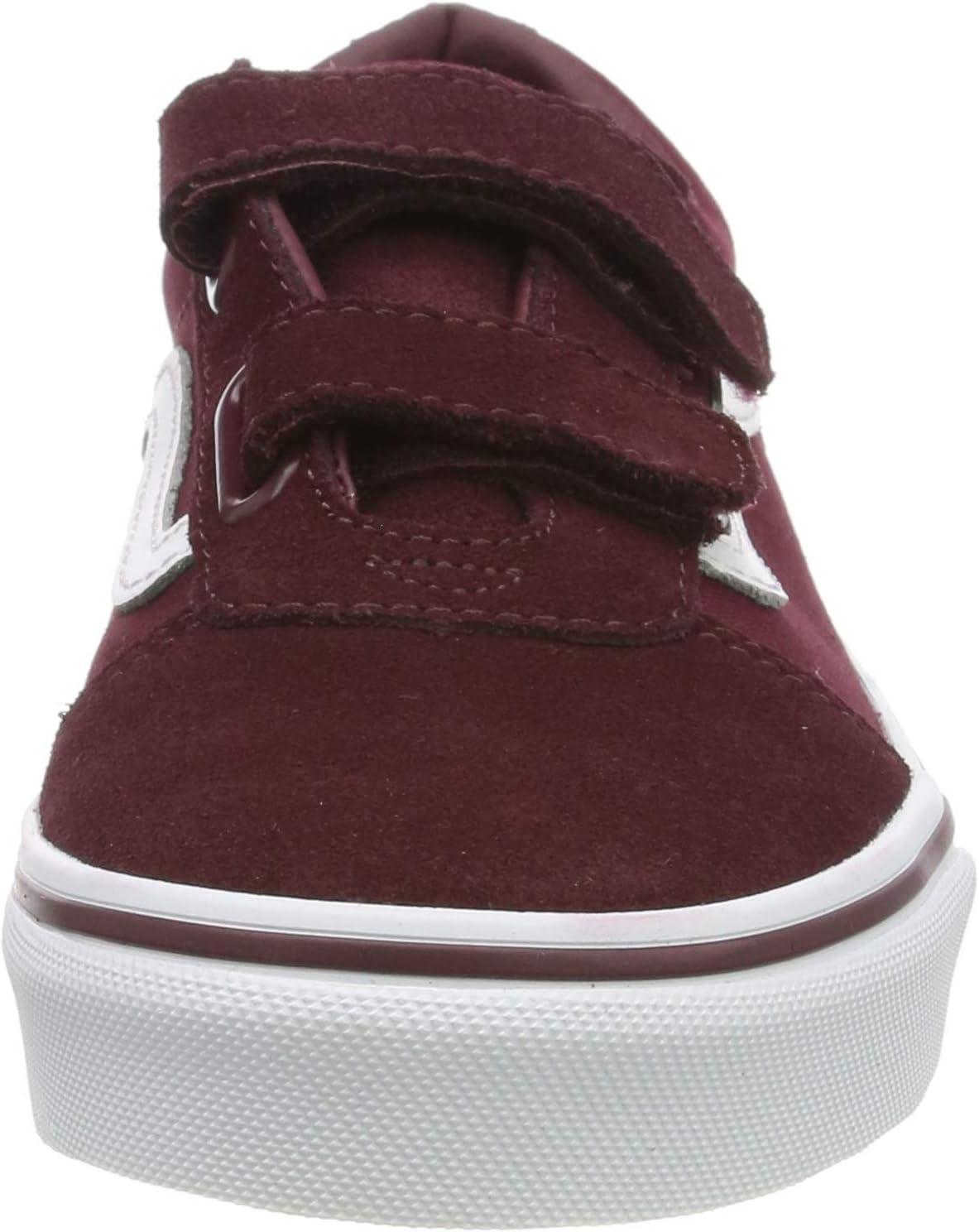 imageVans Womens Classic Slip On Platform SneakersRed Suede Canvas Port Royale White U1a