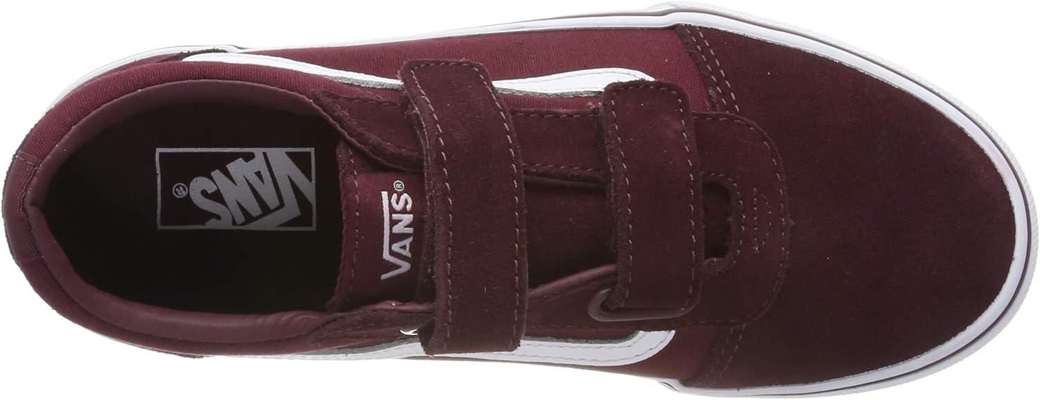 imageVans Womens Classic Slip On Platform SneakersRed Suede Canvas Port Royale White U1a