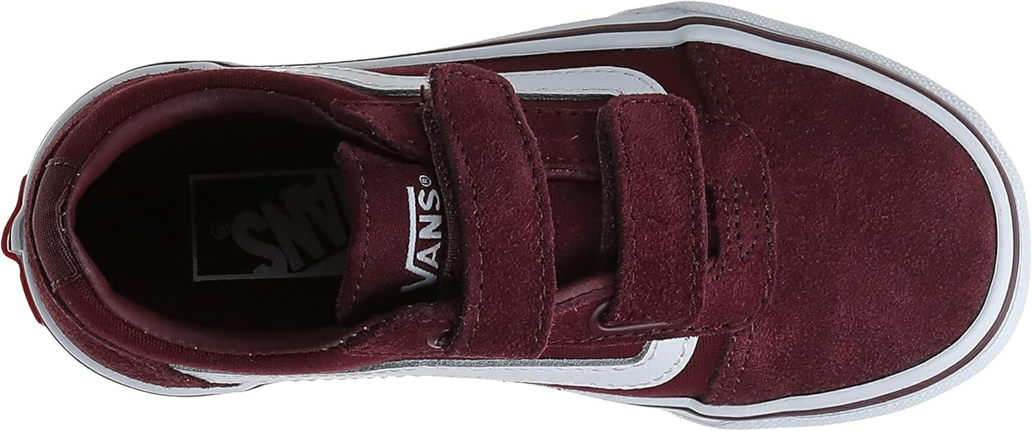 imageVans Womens Classic Slip On Platform SneakersRed Suede Canvas Port Royale White U1a
