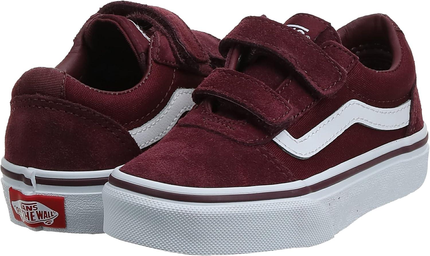 imageVans Womens Classic Slip On Platform SneakersRed Suede Canvas Port Royale White U1a
