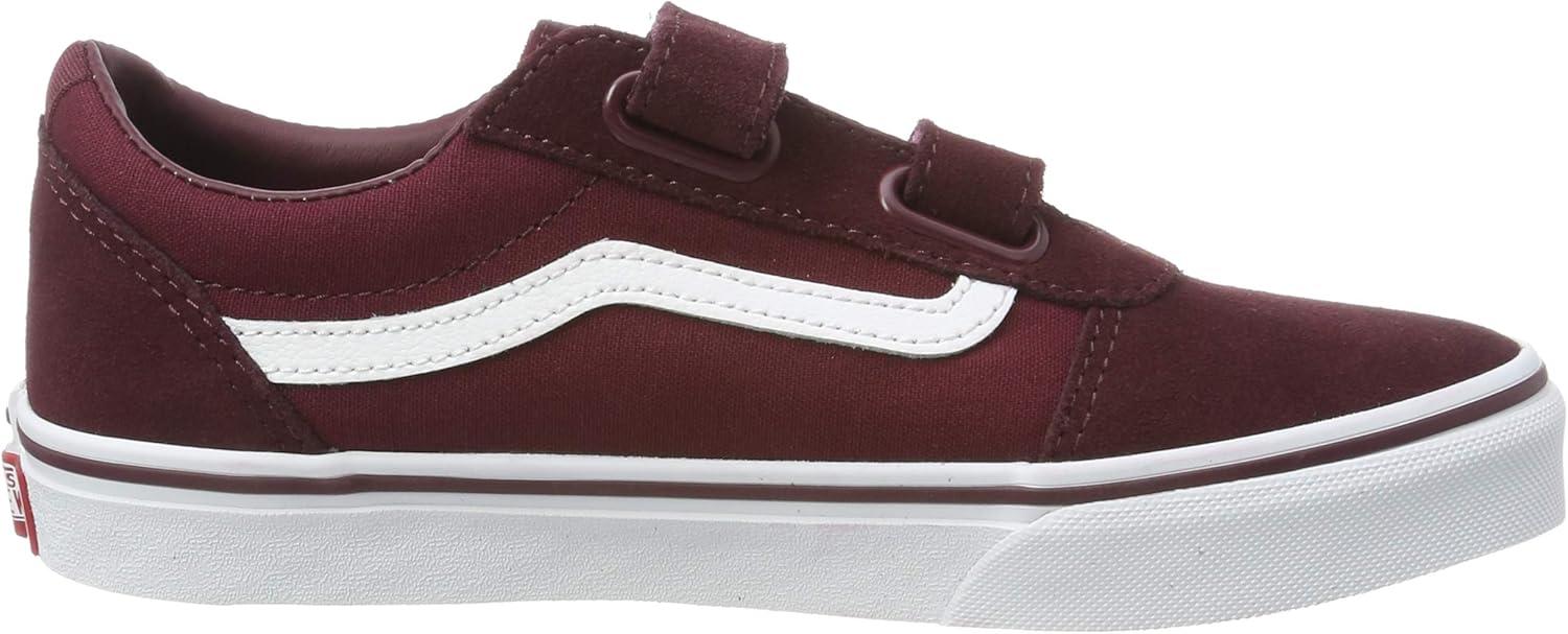 imageVans Womens Classic Slip On Platform SneakersRed Suede Canvas Port Royale White U1a