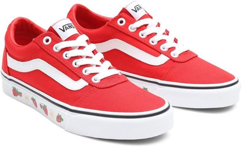 imageVans Womens Classic Slip On Platform SneakersStrawberry Sidewall High Risk Red White