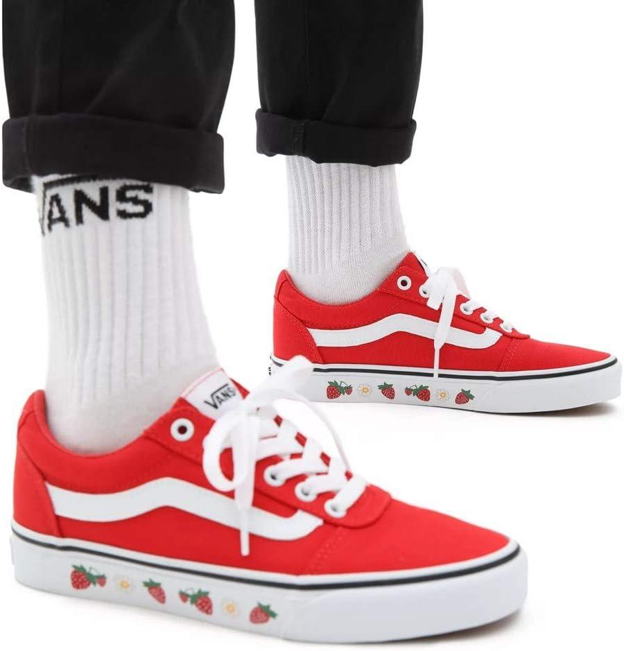 imageVans Womens Classic Slip On Platform SneakersStrawberry Sidewall High Risk Red White