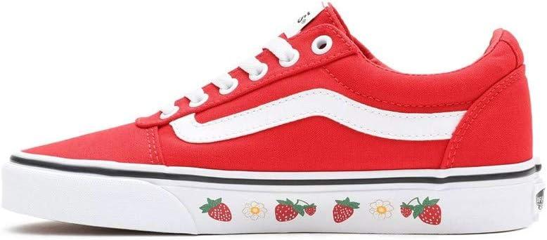 imageVans Womens Classic Slip On Platform SneakersStrawberry Sidewall High Risk Red White