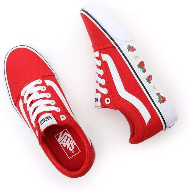imageVans Womens Classic Slip On Platform SneakersStrawberry Sidewall High Risk Red White