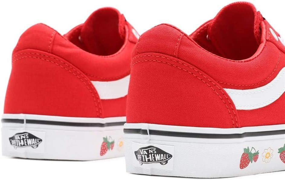 imageVans Womens Classic Slip On Platform SneakersStrawberry Sidewall High Risk Red White