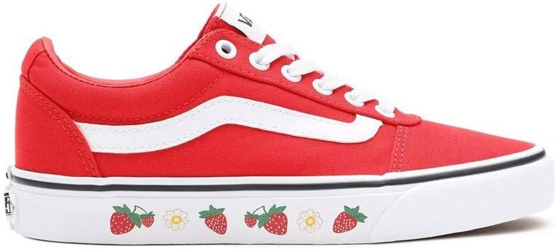 imageVans Womens Classic Slip On Platform SneakersStrawberry Sidewall High Risk Red White