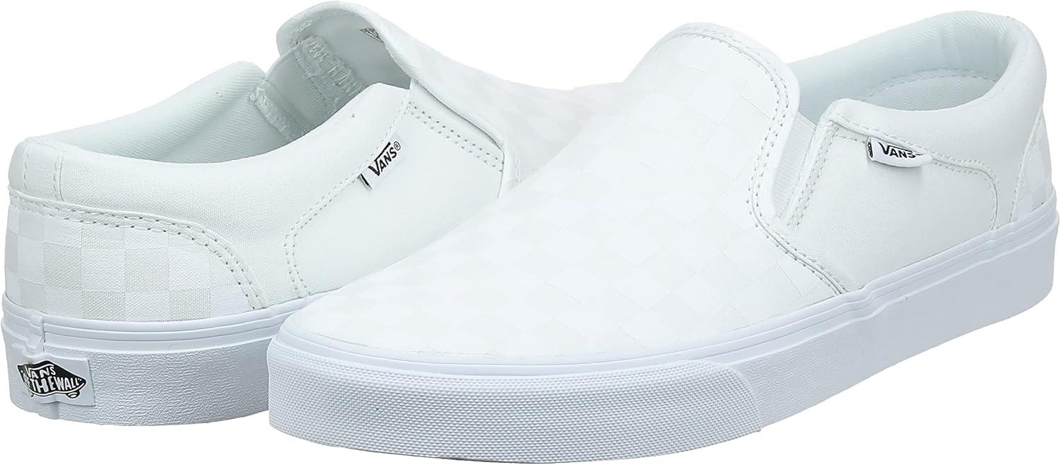 imageVans Womens Classic Slip On Platform SneakersWhite Checkerboard White White W51