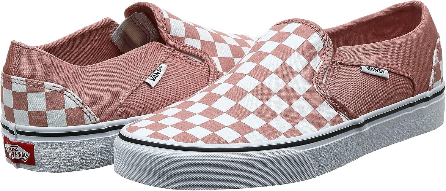 imageVans Womens Lowtop Trainers SneakerCheckerboard Rose Dawn White